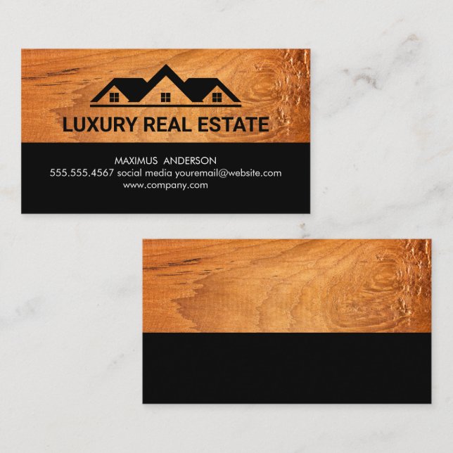 House Logo | Wood Business Card (Front/Back)