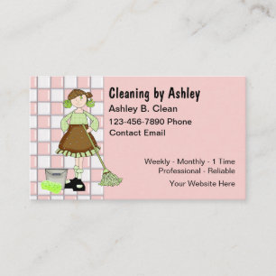 House Maid Retro Business Cards 
