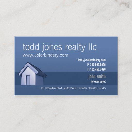 Customizable House Market Business Card