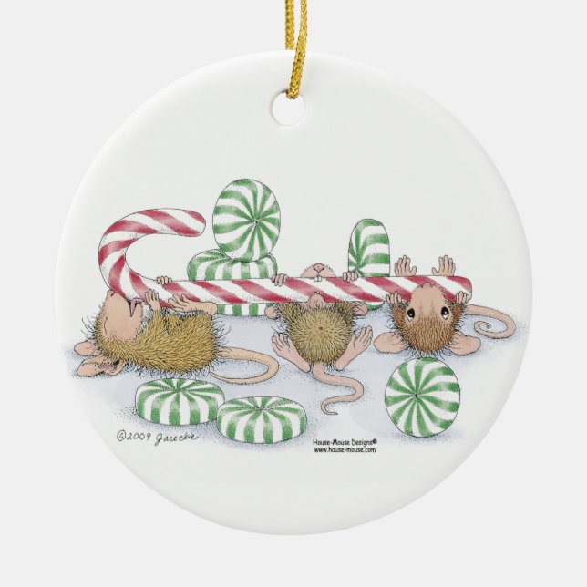 House-Mouse Designs® - Baby's First Christmas Ceramic Ornament (Front)