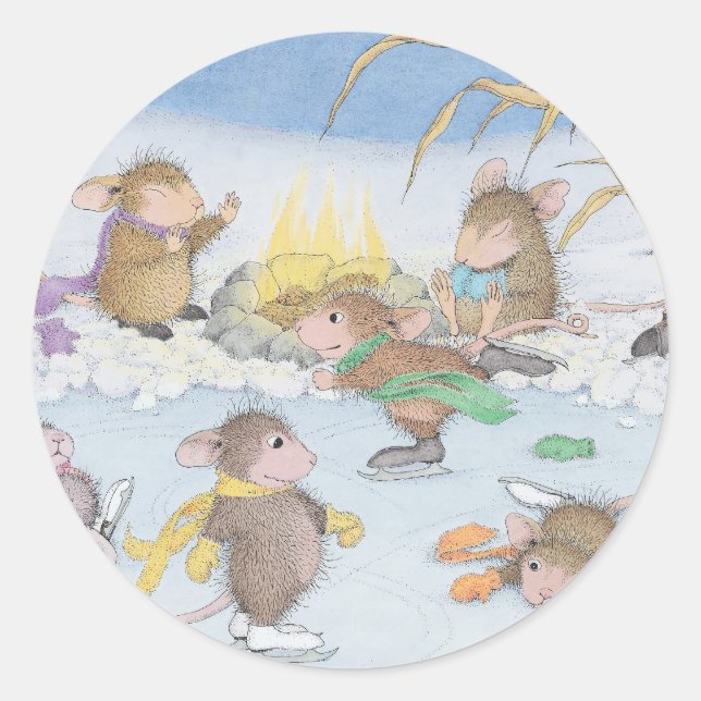 House-Mouse Designs® Classic Round Sticker (Front)