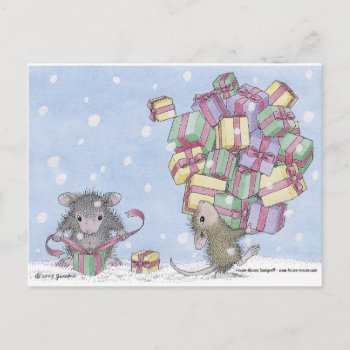 House Mouse Designs® Holiday Postcard by HouseMouseDesigns at Zazzle