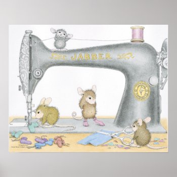 House-mouse Designs® - Sewing Poster by HouseMouseDesigns at Zazzle