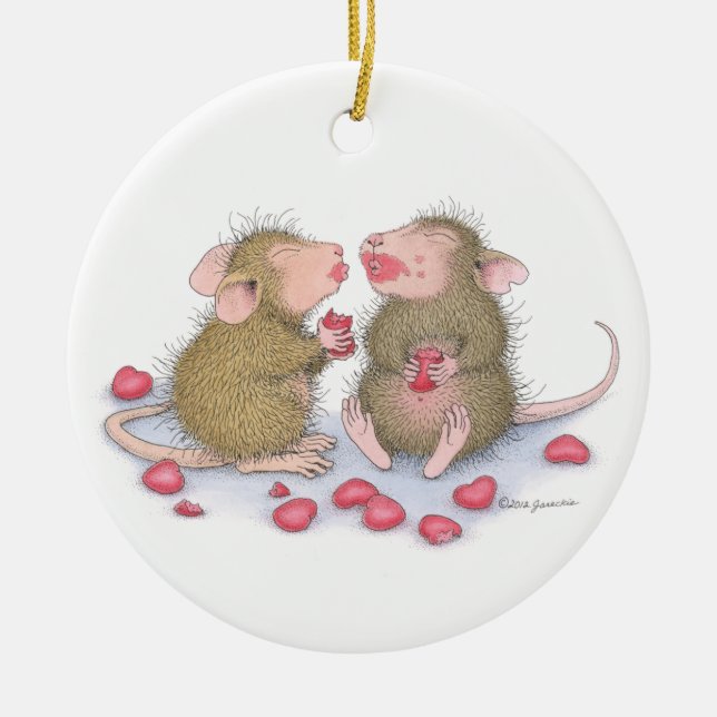 House-Mouse Designs® - Valentine's Day Ornament (Front)