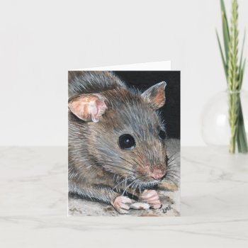 House Mouse Painting Note Card by LisaMarieArt at Zazzle
