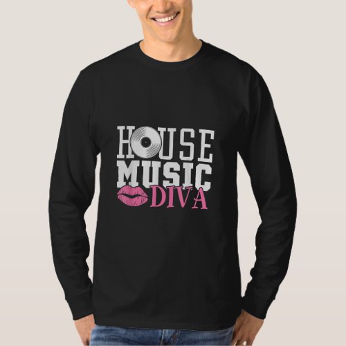 House Music Diva _ DJ EDM Rave Music Festival  T_Shirt