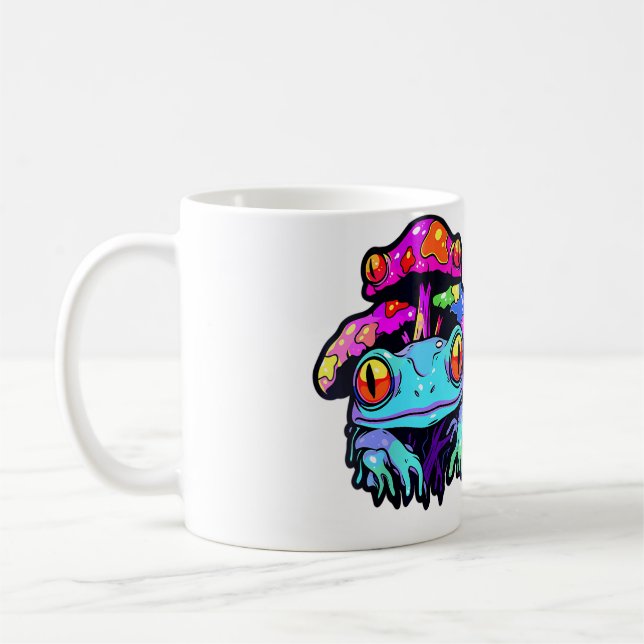 House Music Dj Psychedelic Mushroom Edm Coffee Mug (Left)