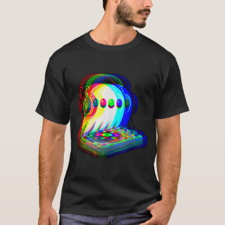 House Music Ghost Dj Optical Illusion Edm T-Shirt