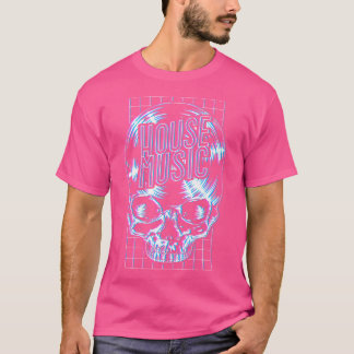 House Music Glitch Optical Illusion Edm Rave Dj Sk T-Shirt