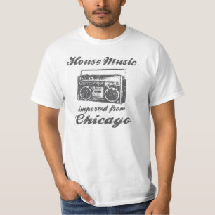 House Music Imported from Chicago mens basic tee