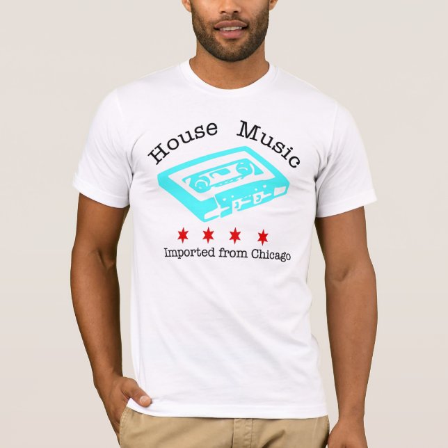 House Music Imported from Chicago men's fitted AA T-Shirt (Front)