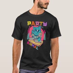 House Music Rave Cat Party Animal Kitty Dj Youth C T-Shirt