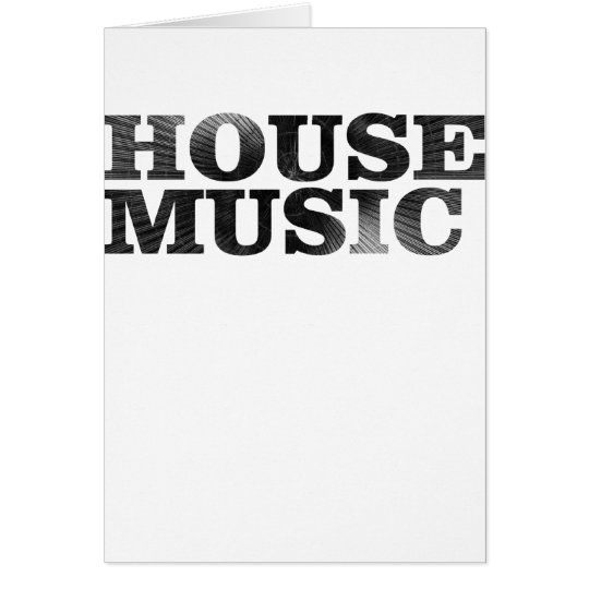 House Music Spiral Text Card