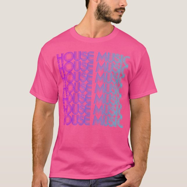 House Music Vaporwave Techno House Music Edm Lover T-Shirt (Front)