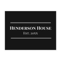 House Name Year Est. Family Home Merch Black