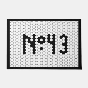 House Number 43 Vintage Tile Design Doormat