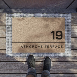 House Number And Street Name Custom Fiber Doormat