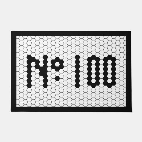 House Number Apartment Vintage Tile Design 100 Doormat
