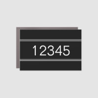 House Number Black and White Mailbox Decal Magnet