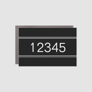 House Number Black and White Mailbox Decal Magnet
