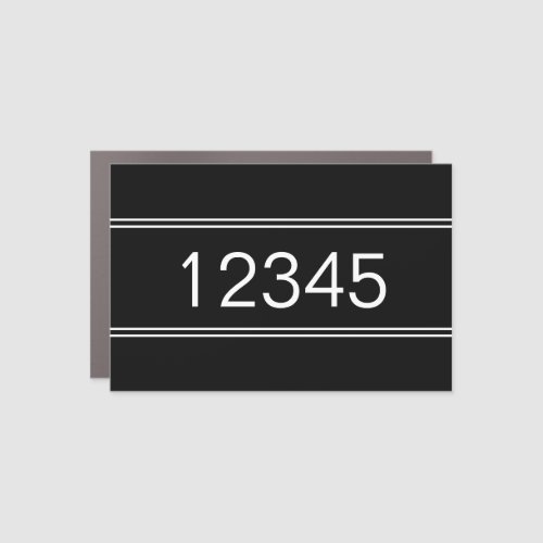 House Number Black and White Mailbox Decal Magnet
