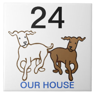 house number ceramic tile