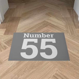 House Number in Bold on a Doormat