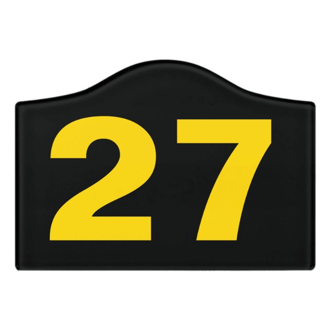 House Number on Acrylic Sign Board (Small Crest Front)