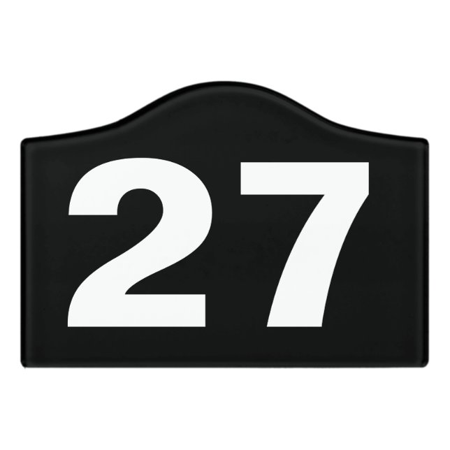 House Number on Acrylic Sign Board (Small Crest Front)