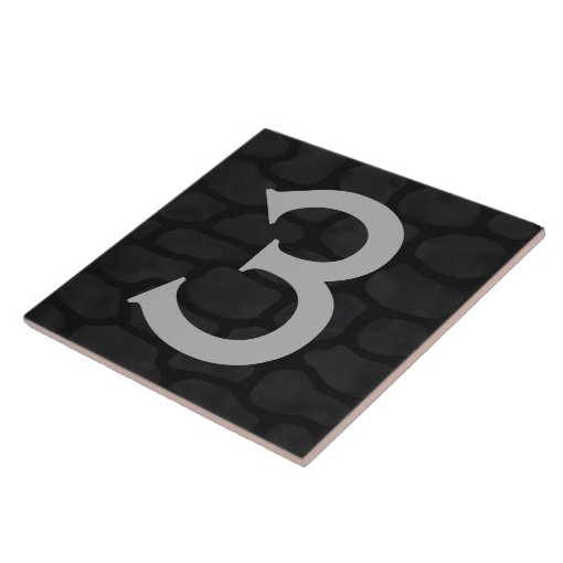 House Number On Celtic Black Stone Ceramic Tiles Zazzle