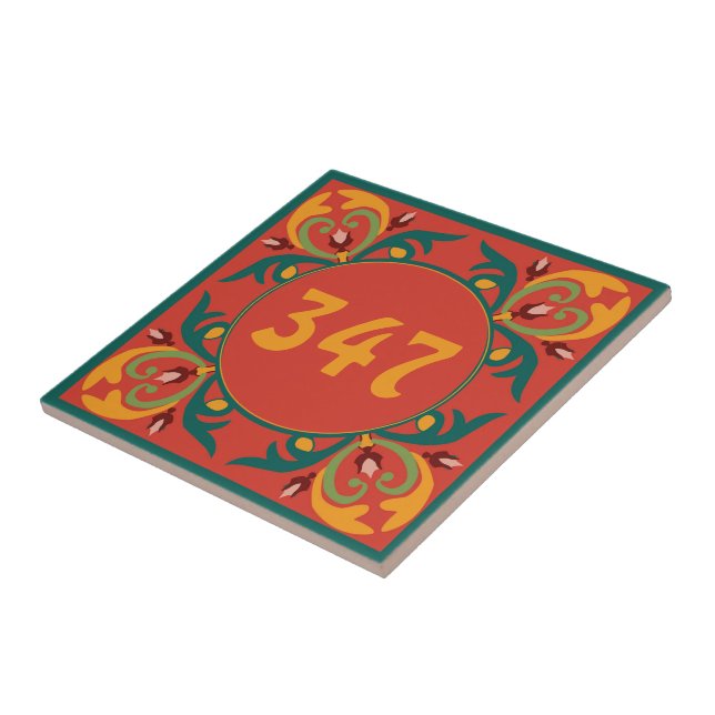 🧡💚💛 House number Oriental tiles, Azulejos  Ceramic Tile (Side)