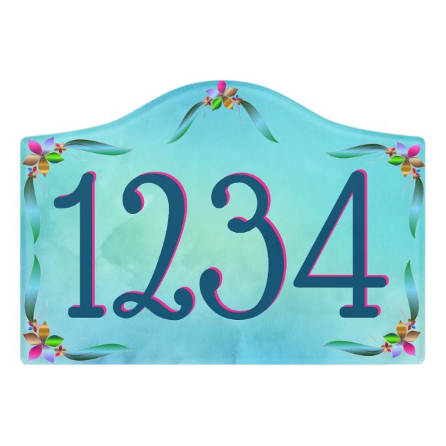 House Number Sign (Small Crest Front)