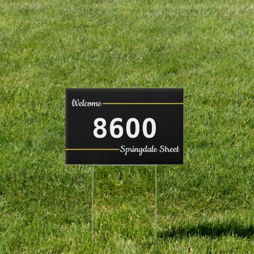 House Number  Street Address Sign