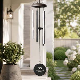 House Number Street Name Address Modern Black Wind Chime
