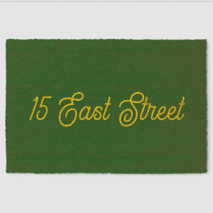 House Number Street Name Custom Outdoor Garden Fiber Doormat