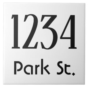House Number with Street Ceramic Tile