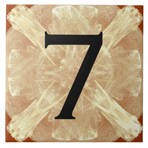House Number with Vintage Lace Ceramic Tile