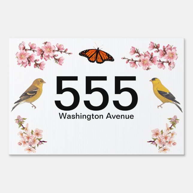 House Number Yard Sign (Front)