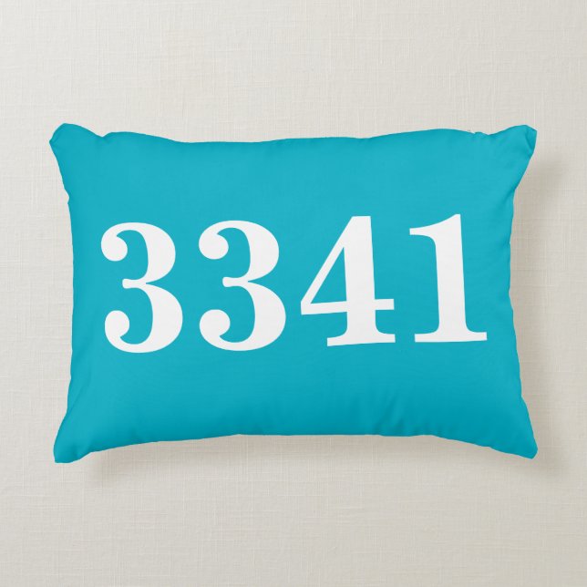 House Numbers Decorative Pillow (Front)