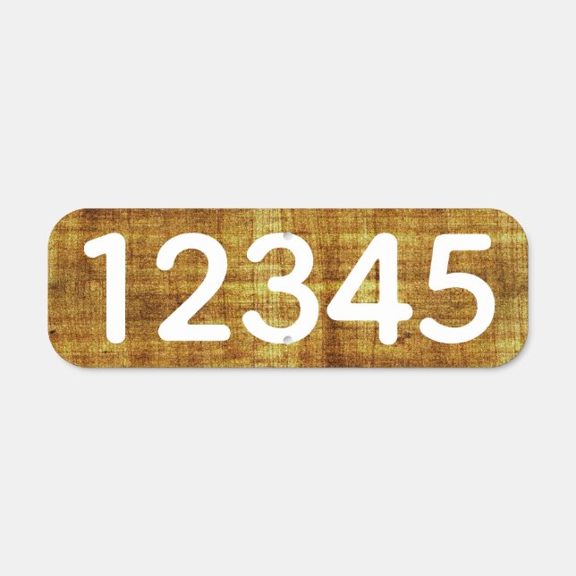 House Numbers Metal Sign (Front)