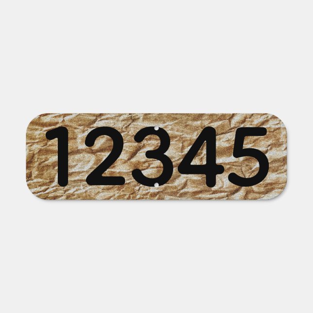 House Numbers Metal Sign (Front)