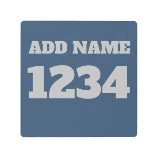 House Numbers on Metal, edit text, Metal Print