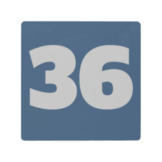 House Numbers on Metal, edit text, Metal Print