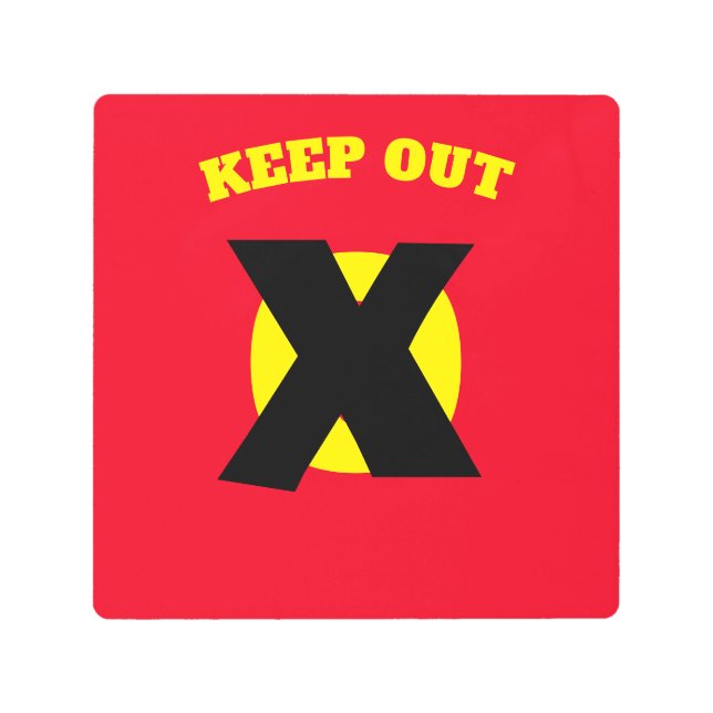 House Numbers on Metal, edit text, Metal Print (Front)