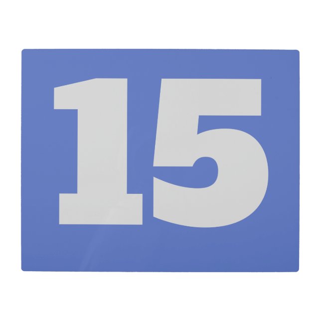 House Numbers on Metal, edit text, Metal Print (Front)