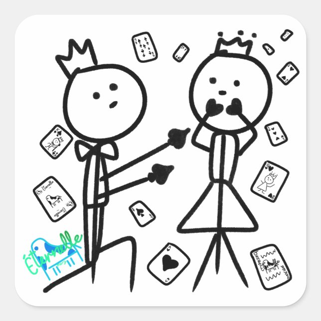 House of Cards Square Sticker (Front)