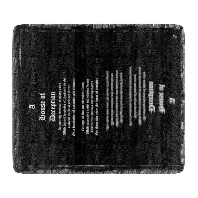House of Deception Cutting Board (Front)
