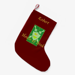 House of Dink Pickleball Crest Personalized Small Christmas Stocking