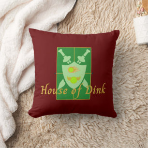 House of Dink Pickleball Crest Throw Pillow