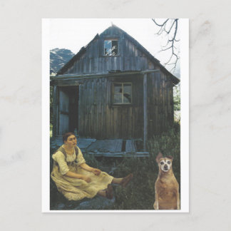 House of exhaustion - invitation postcard